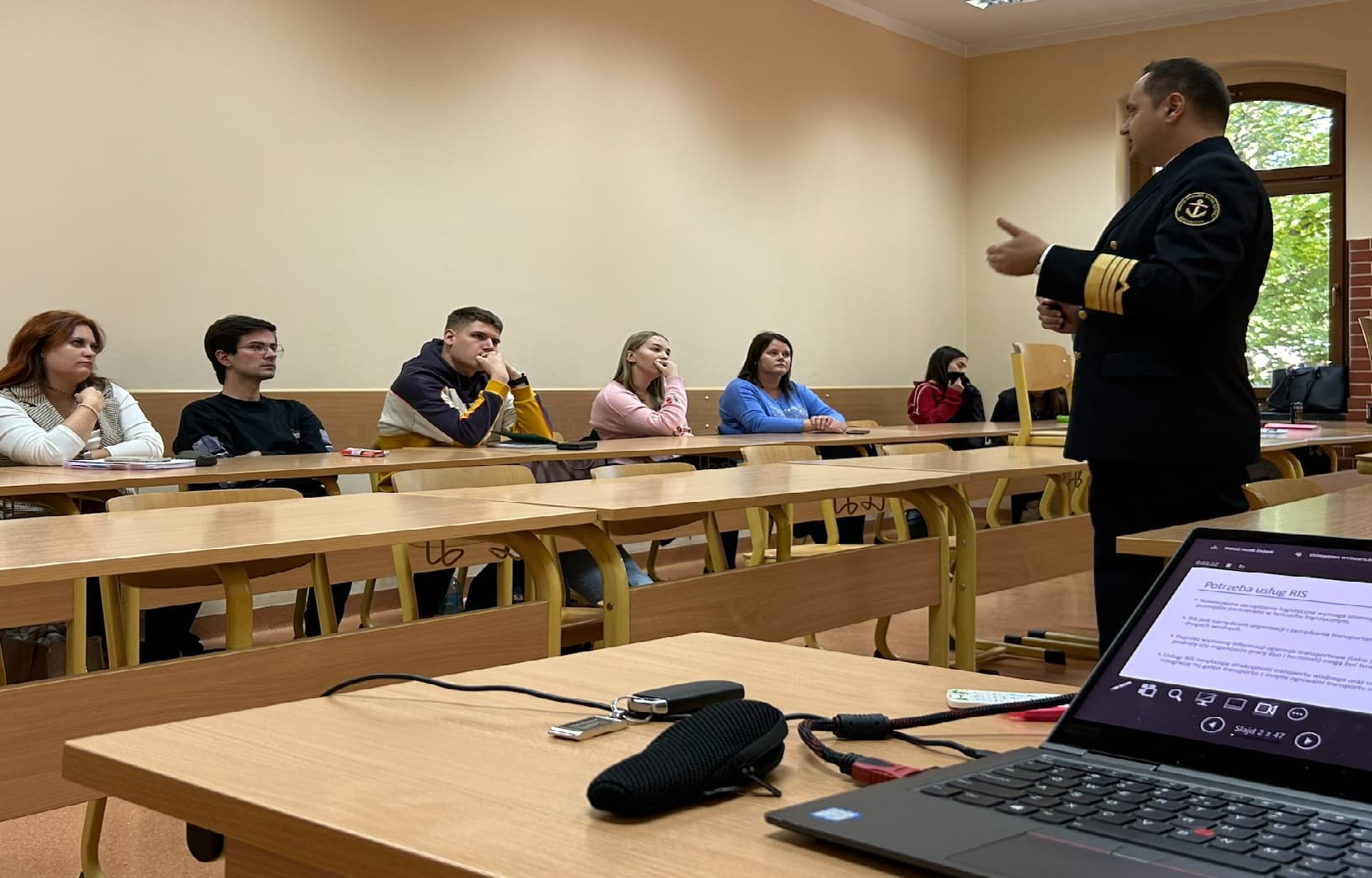 Spotkanie studentów z dyrektorem Urzędu Żeglugi Śródlądowej w Szczecinie